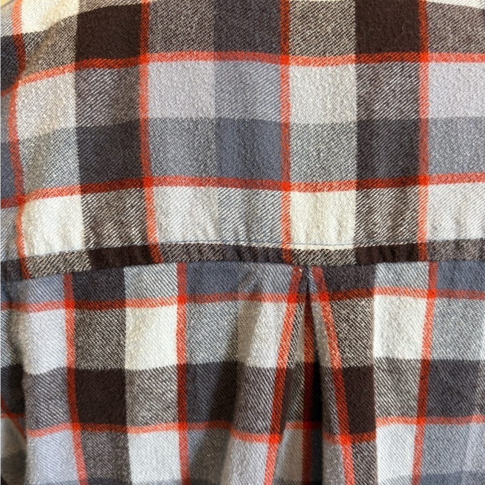 REI Co Op Blue Plaid Flannel LS Shirt Cotton Outdoor Nature Hiking Women Large - Picture 9 of 12